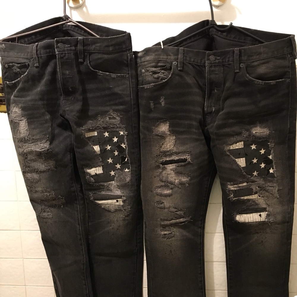 Polo denim supply distressed flag jeans